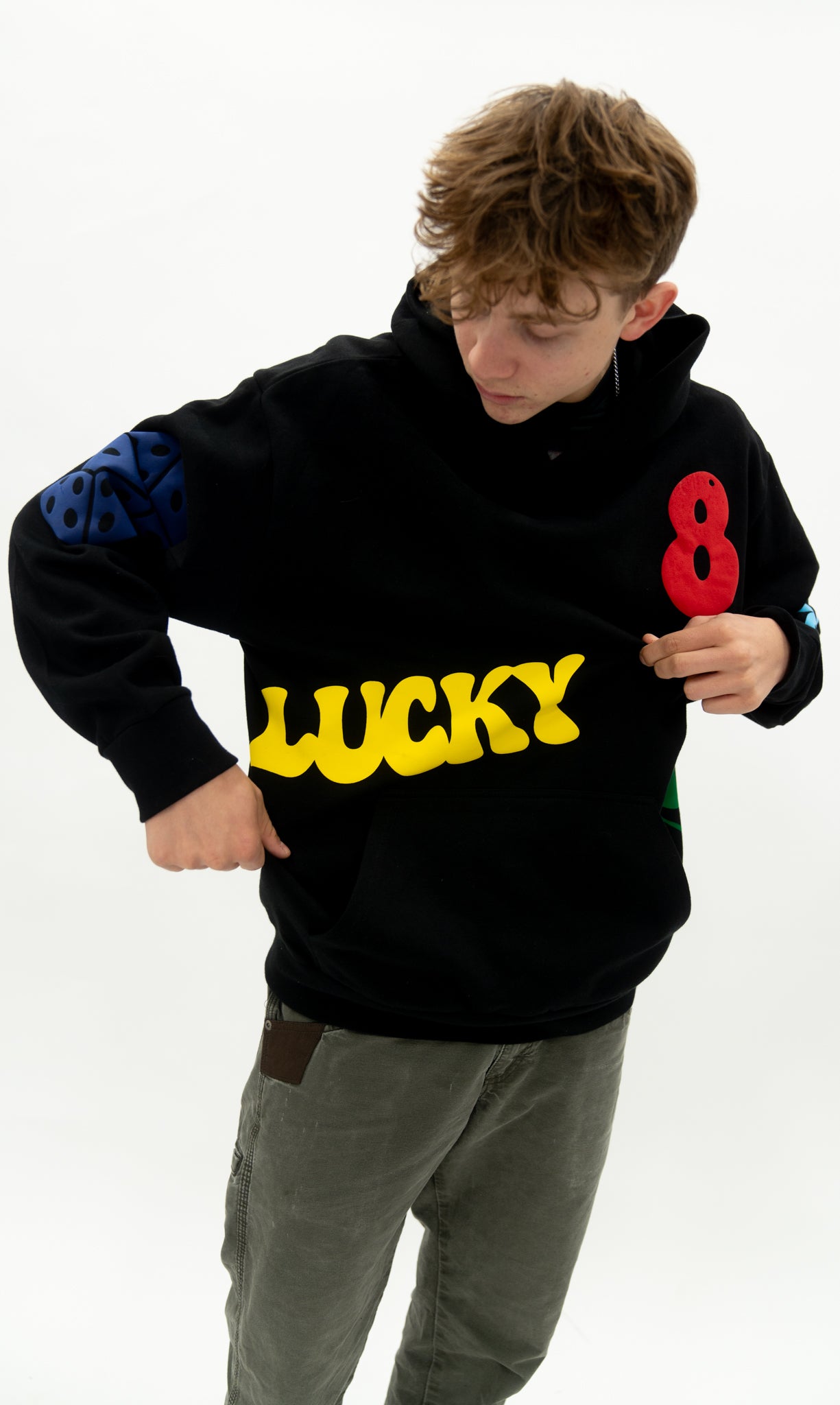 CREATE MY OWN LUCK HOODIE - BLACK